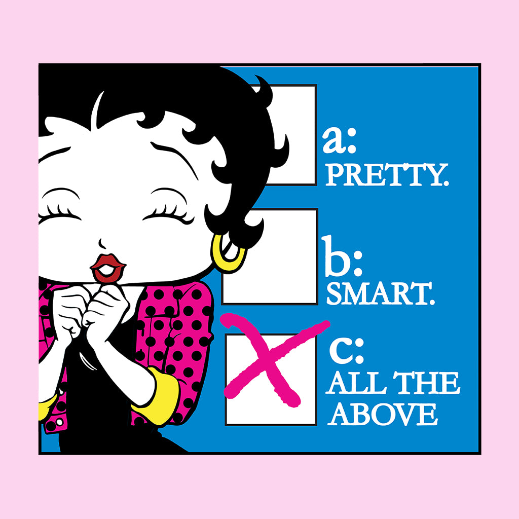 Betty Boop Pretty Smart All The Above Kids Hooded Sweatshirt