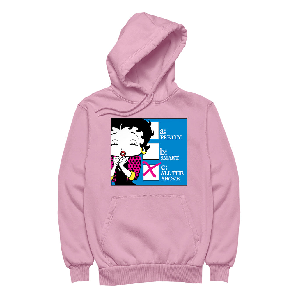 Betty Boop Pretty Smart All The Above Men's Hooded Sweatshirt