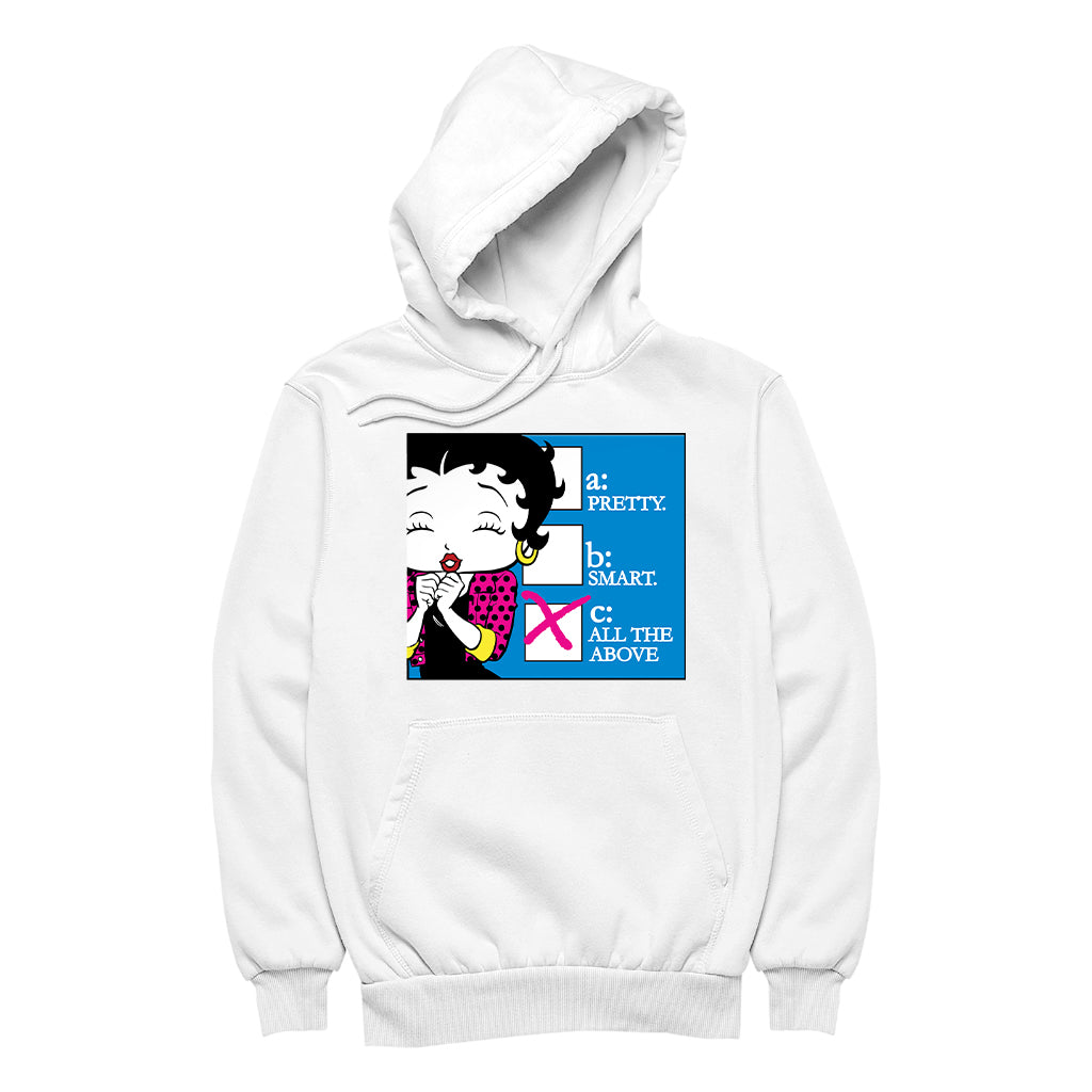 Betty Boop Pretty Smart All The Above Men's Hooded Sweatshirt