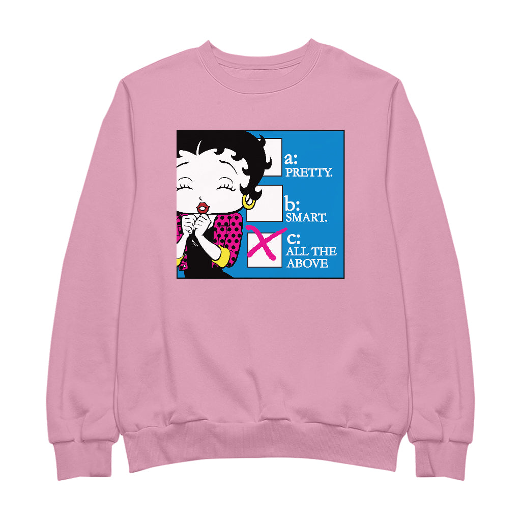 Betty Boop Pretty Smart All The Above Men's Sweatshirt