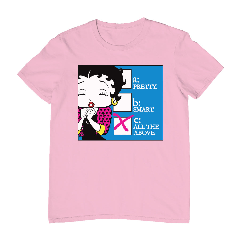 Betty Boop Pretty Smart All The Above Men's T-Shirt