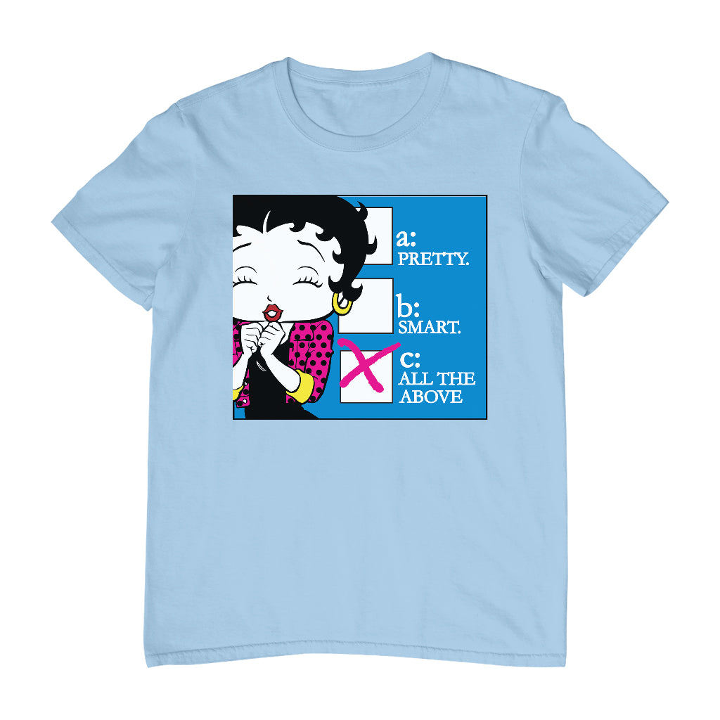 Betty Boop Pretty Smart All The Above Men's T-Shirt