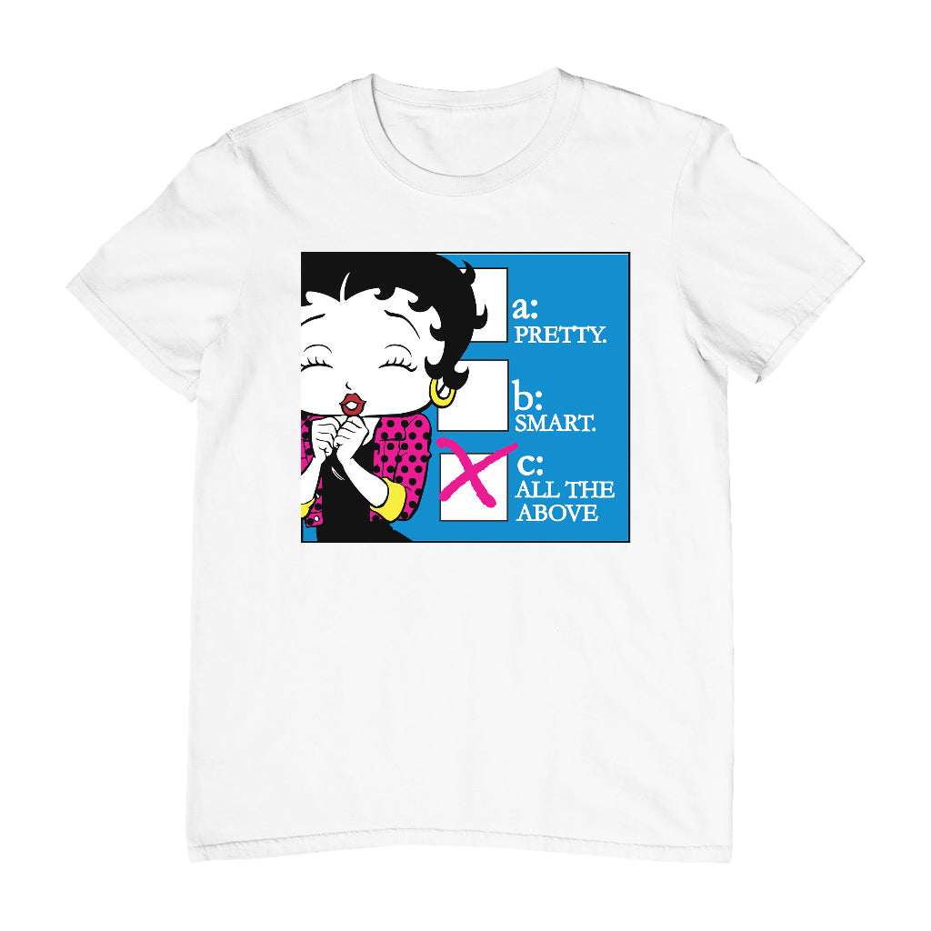 Betty Boop Pretty Smart All The Above Men's T-Shirt