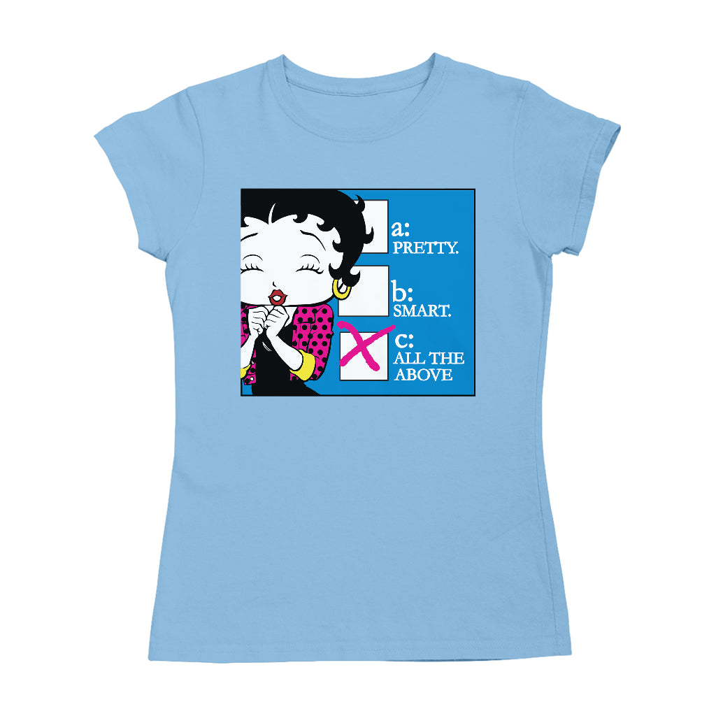 Betty Boop Pretty Smart All The Above Women's T-Shirt