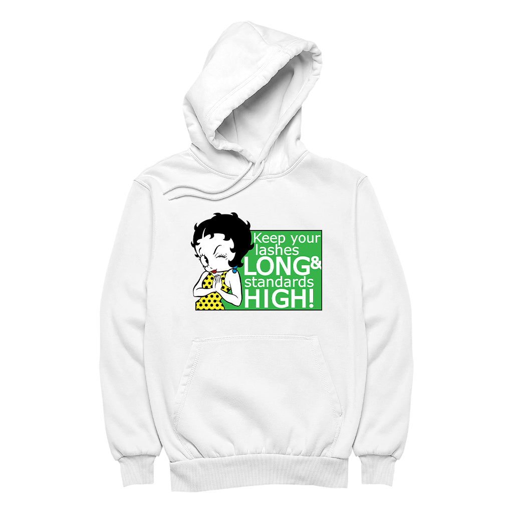 Betty Boop Keep Your Lashes Long & Standards High! Men's Hooded Sweatshirt
