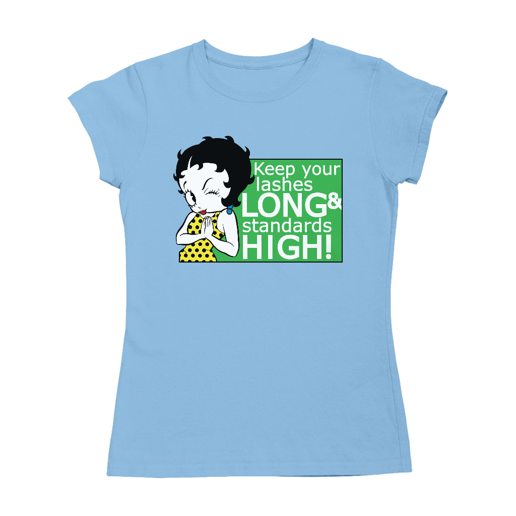 Betty Boop Keep Your Lashes Long & Standards High! Women's T-Shirt