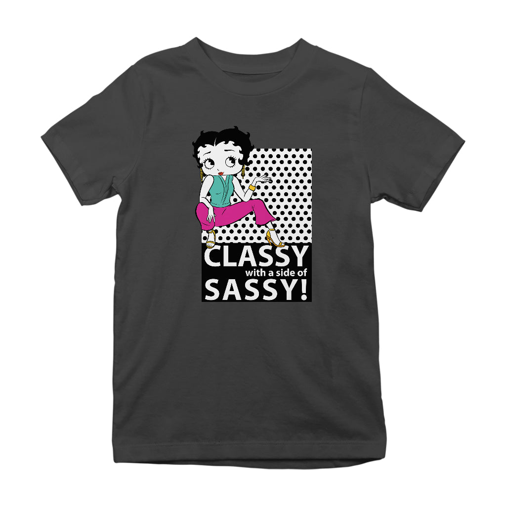 Betty Boop Classy With A Side Of Sassy! Kids T-Shirt