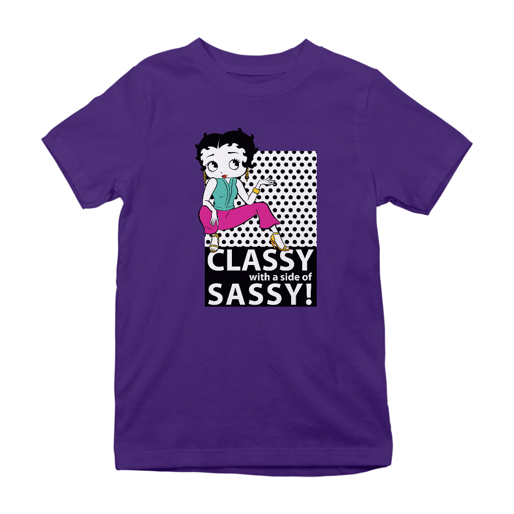 Betty Boop Classy With A Side Of Sassy! Kids T-Shirt