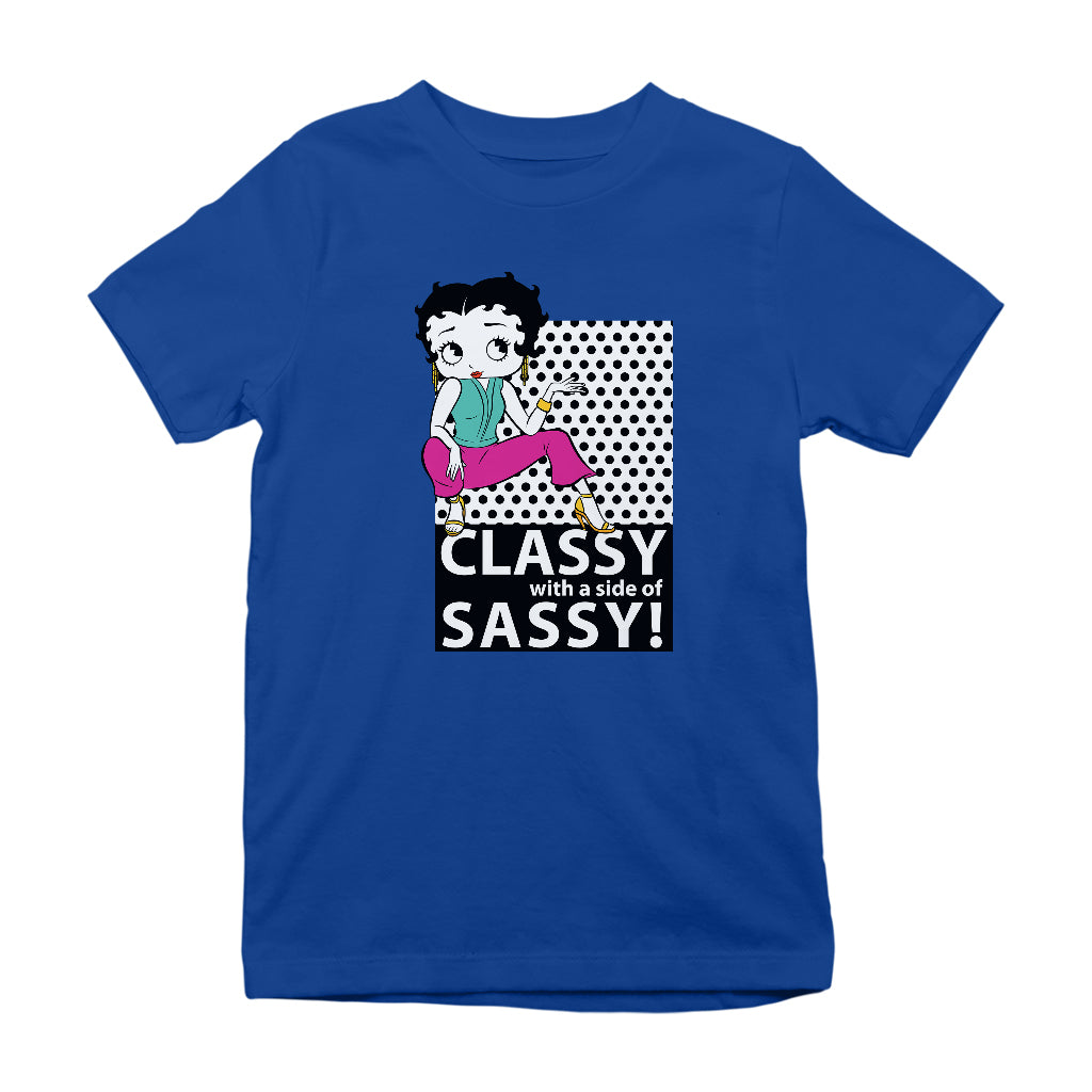 Betty Boop Classy With A Side Of Sassy! Kids T-Shirt