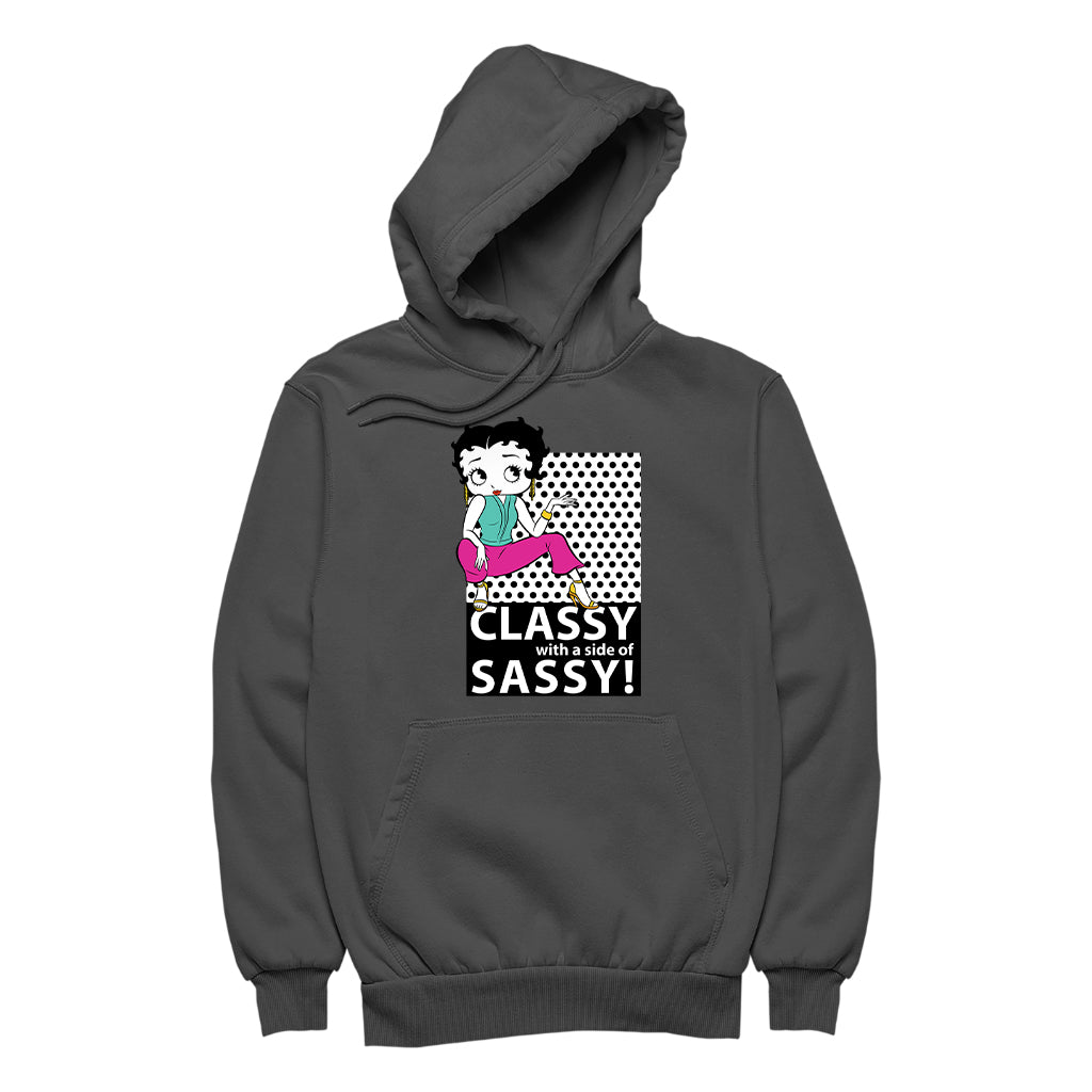 Betty Boop Classy With A Side Of Sassy! Men's Hooded Sweatshirt