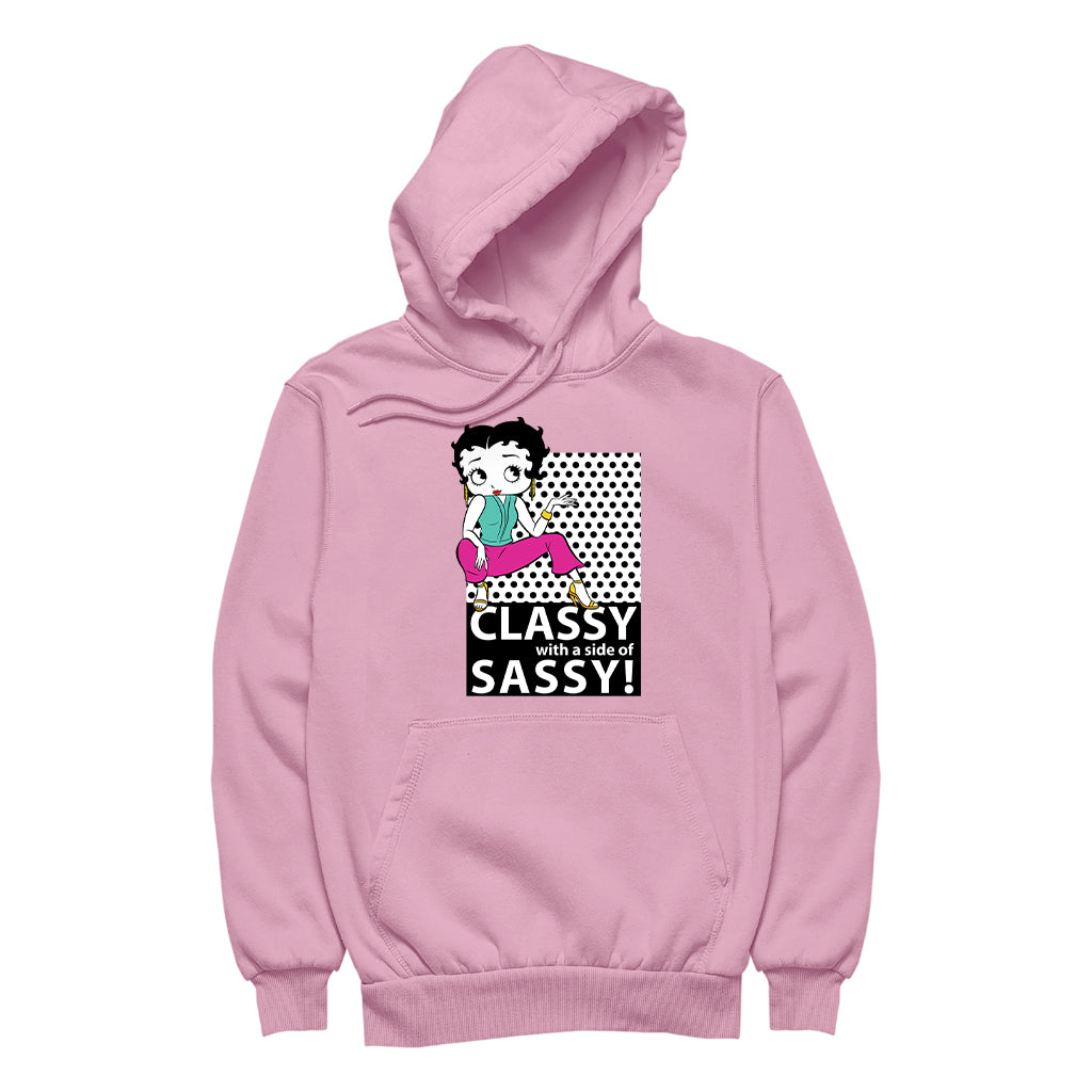 Betty Boop Classy With A Side Of Sassy! Men's Hooded Sweatshirt