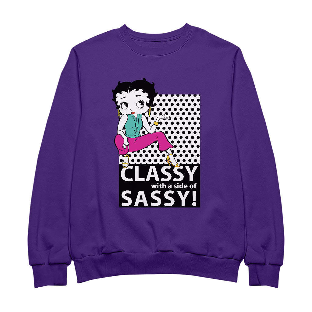 Betty Boop Classy With A Side Of Sassy! Men's Sweatshirt