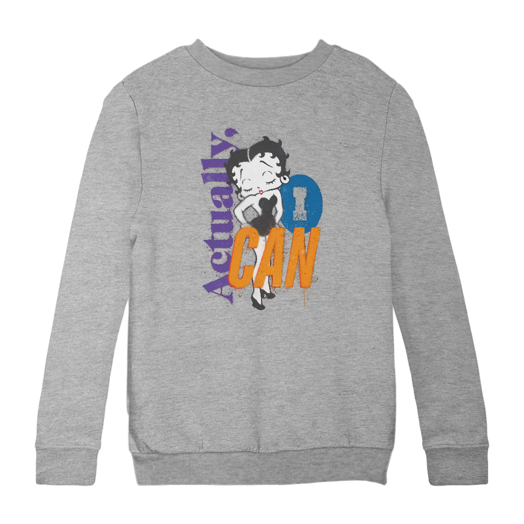 Betty Boop Actually, I Can Spray Paint Stencil Style Kids Sweatshirt
