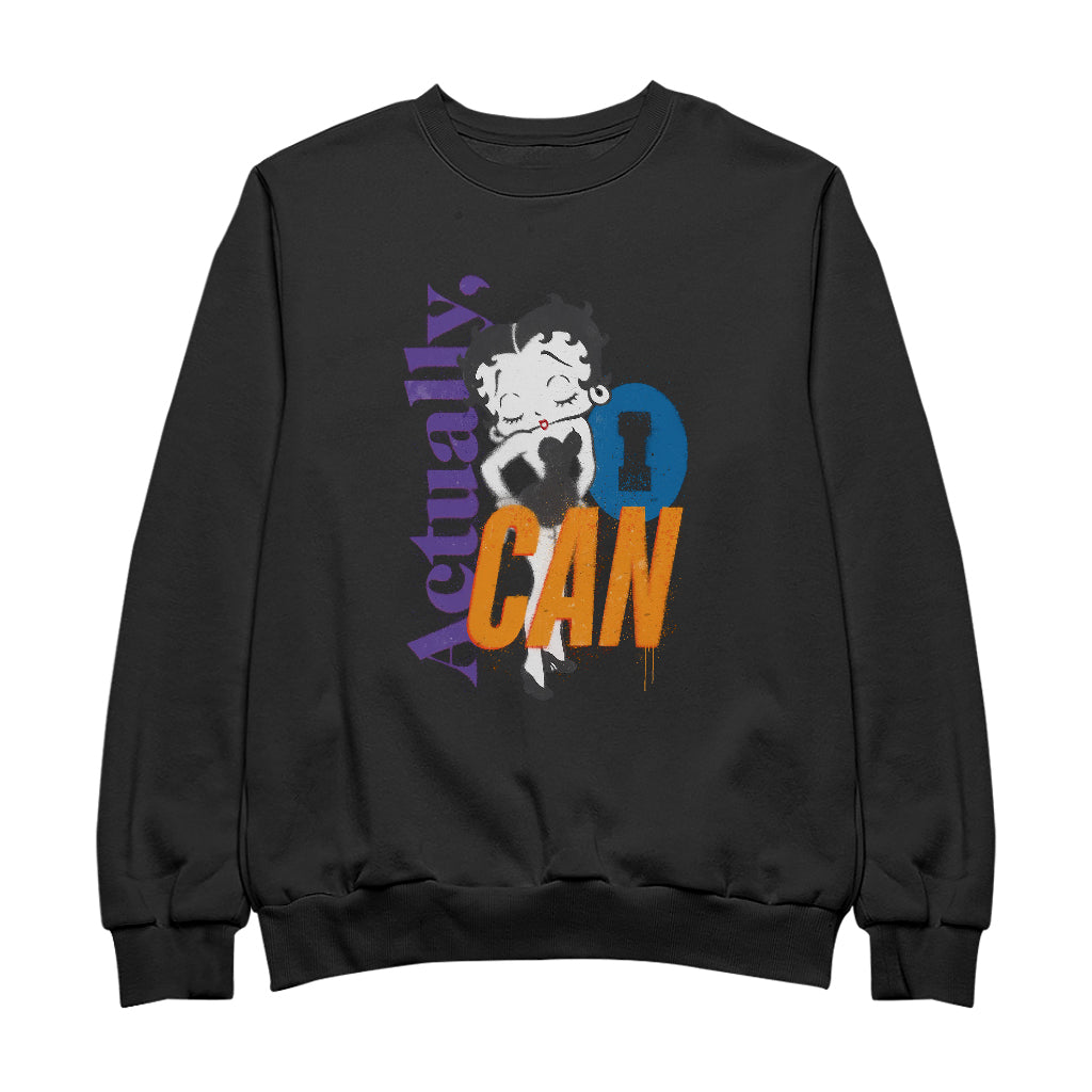 Betty Boop Actually, I Can Spray Paint Stencil Style Women's Sweatshirt