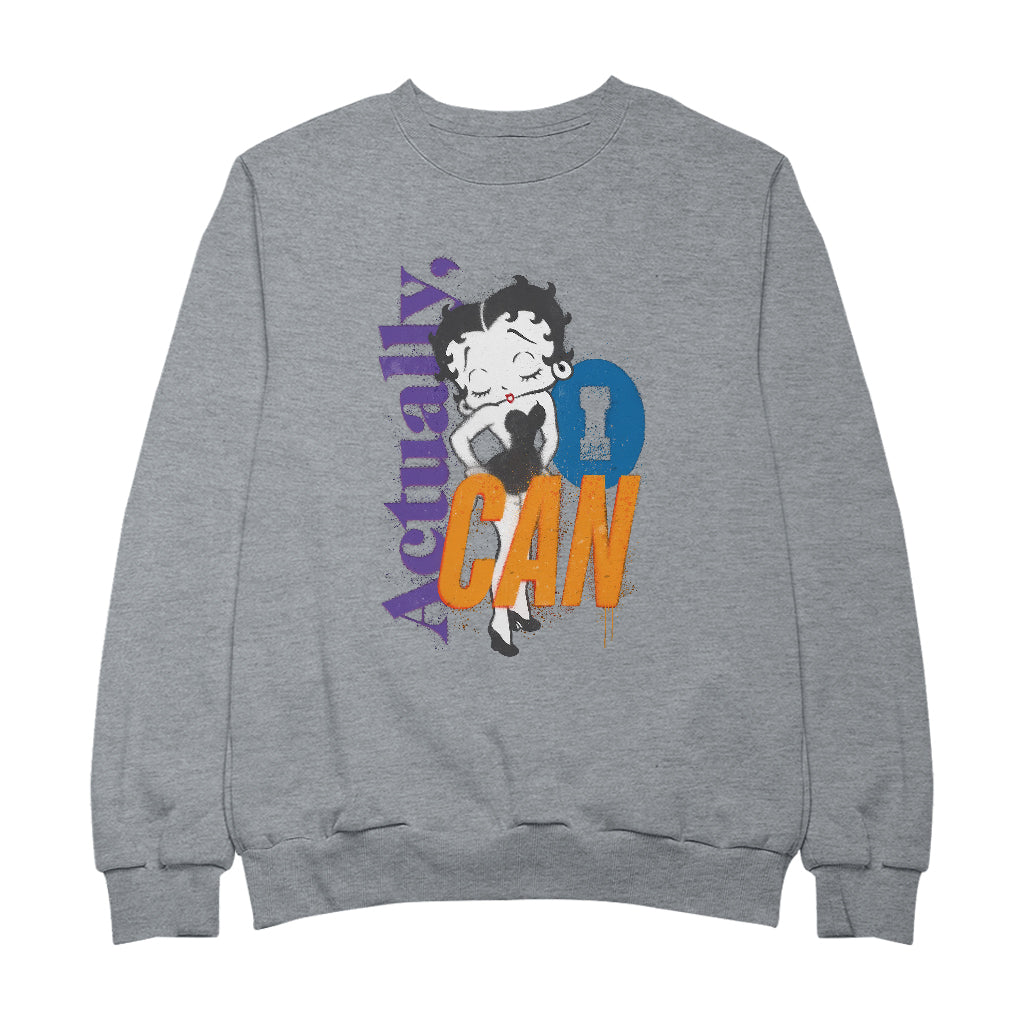 Betty Boop Actually, I Can Spray Paint Stencil Style Women's Sweatshirt