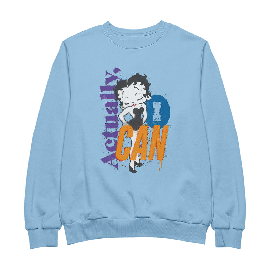 Betty Boop Actually, I Can Spray Paint Stencil Style Women's Sweatshirt