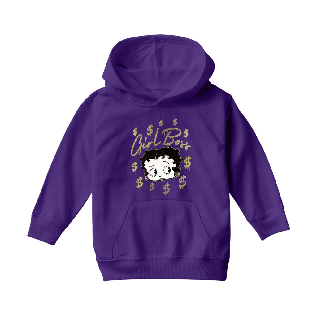 Betty Boop Girl Boss Betty Kids Hooded Sweatshirt