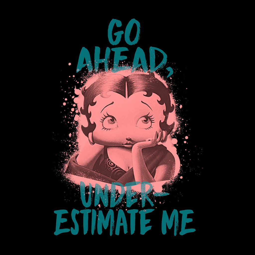 Betty Boop Pin-Up Go Ahead, Underestimate Me Kids Hooded Sweatshirt