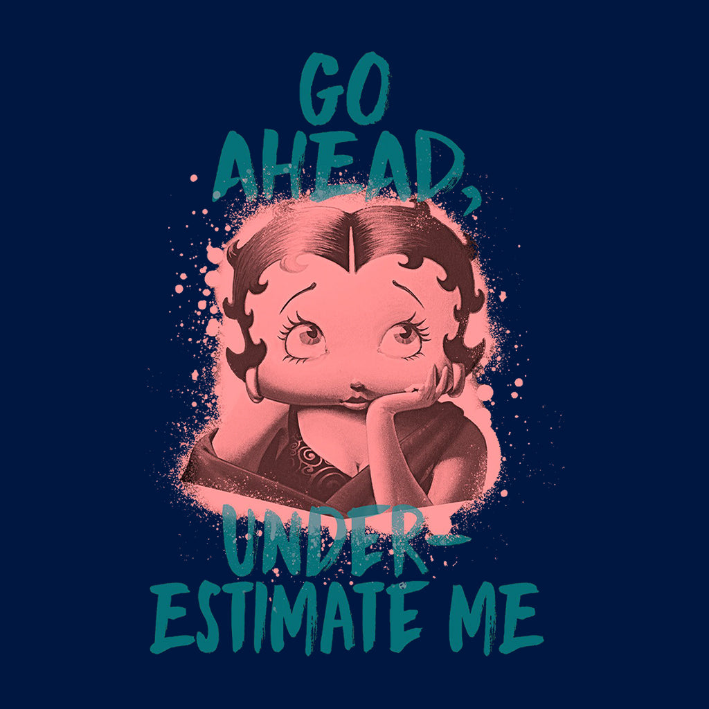 Betty Boop Pin-Up Go Ahead, Underestimate Me Kids Hooded Sweatshirt