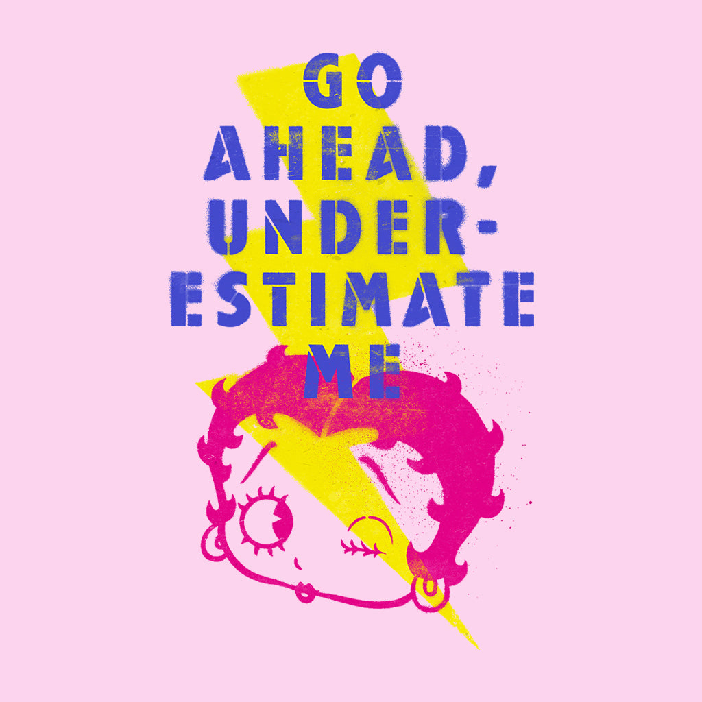 Betty Boop Go Ahead, Underestimate Me Lightning Bolt Art Kids T-Shirt