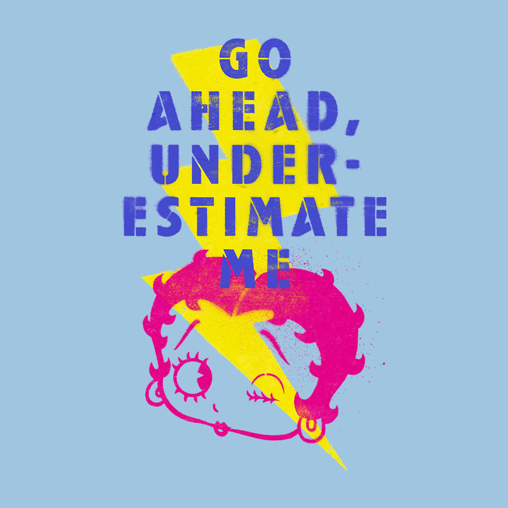 Betty Boop Go Ahead, Underestimate Me Lightning Bolt Art Kids T-Shirt