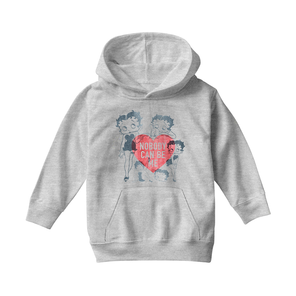 Betty Boop Heart Nobody Can Be Me Kids Hooded Sweatshirt