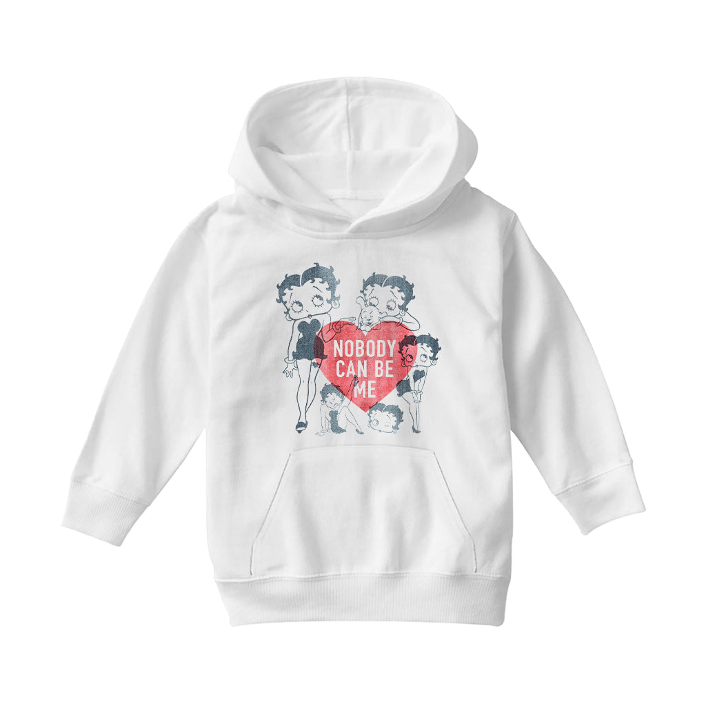 Betty Boop Heart Nobody Can Be Me Kids Hooded Sweatshirt