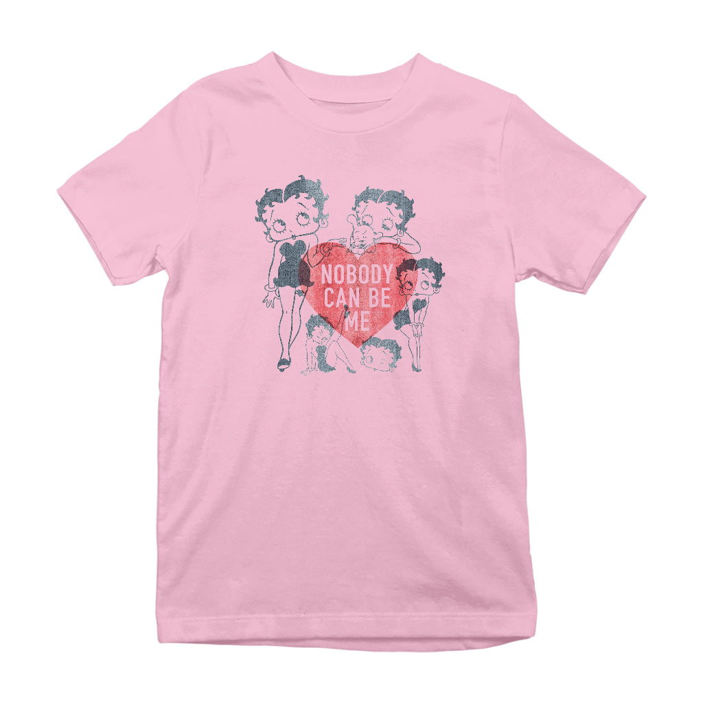 Betty Boop Heart Nobody Can Be Me Kids T-Shirt