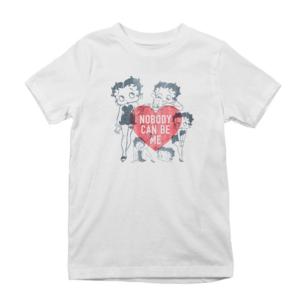 Betty Boop Heart Nobody Can Be Me Kids T-Shirt
