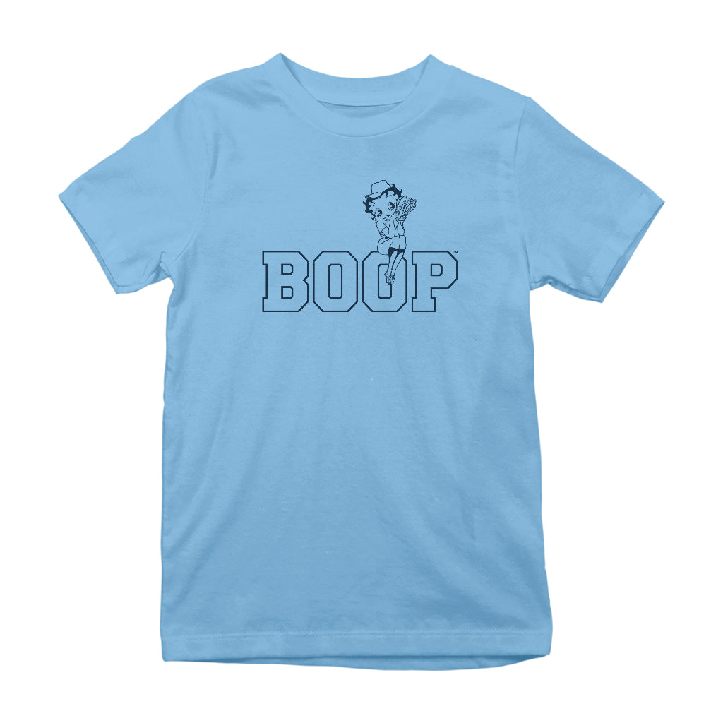 Betty Boop Baseball Catcher's Mitt Kids T-Shirt