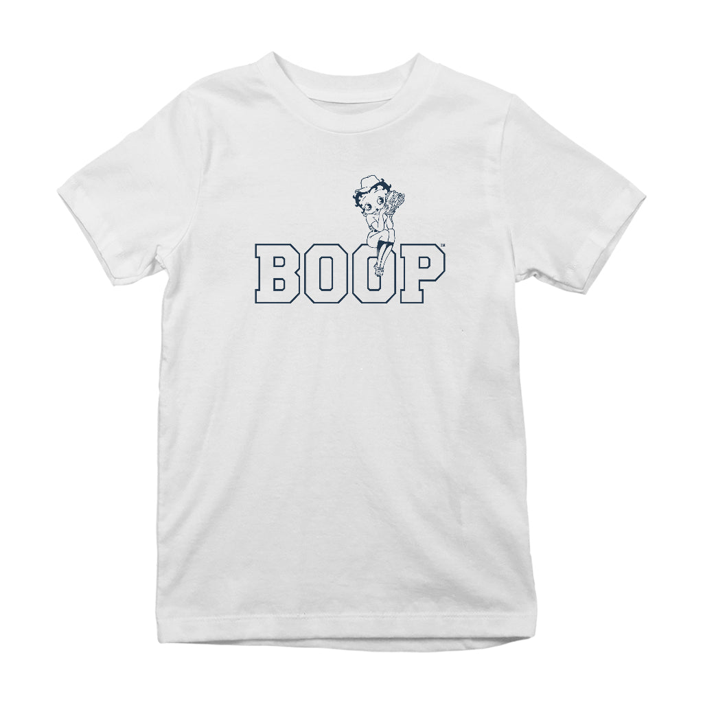 Betty Boop Baseball Catcher's Mitt Kids T-Shirt