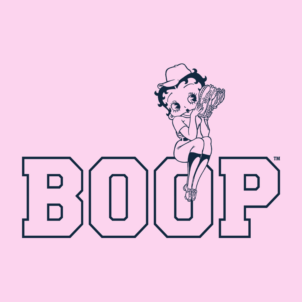 Betty Boop Baseball Catcher's Mitt Women's Hooded Sweatshirt
