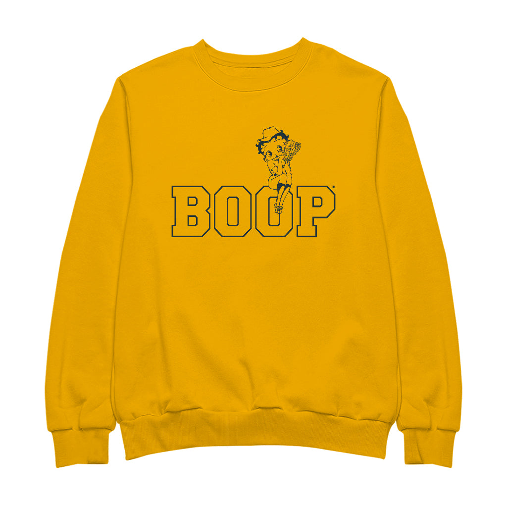 Betty Boop Baseball Catcher's Mitt Women's Sweatshirt