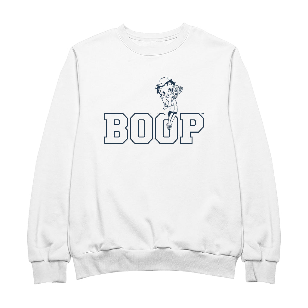 Betty Boop Baseball Catcher's Mitt Women's Sweatshirt