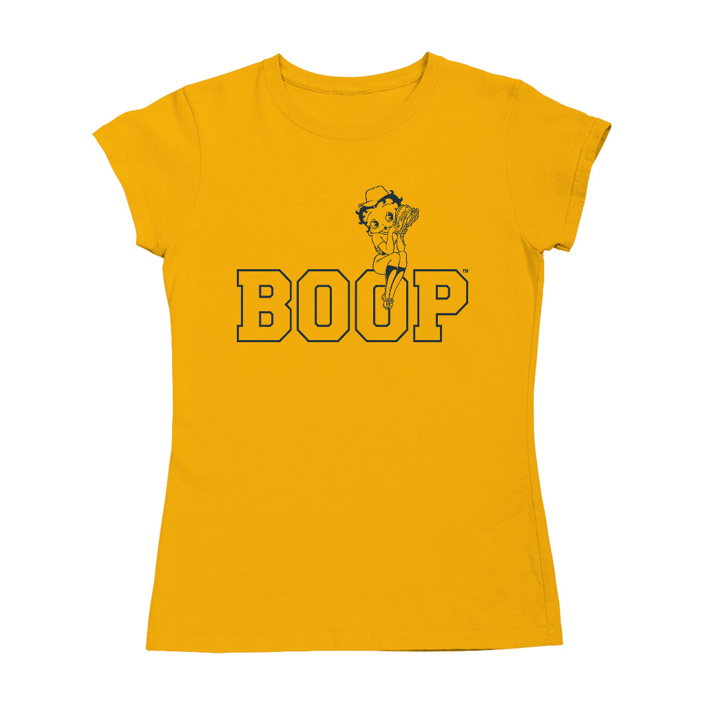 Betty Boop Baseball Catcher's Mitt Women's T-Shirt