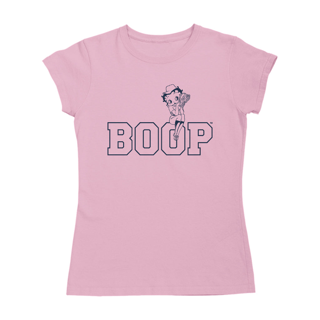 Betty Boop Baseball Catcher's Mitt Women's T-Shirt