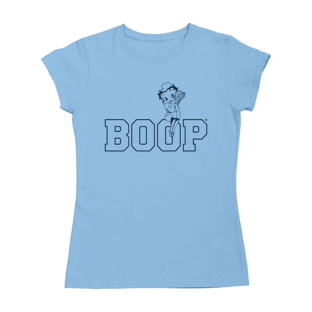 Betty Boop Baseball Catcher's Mitt Women's T-Shirt