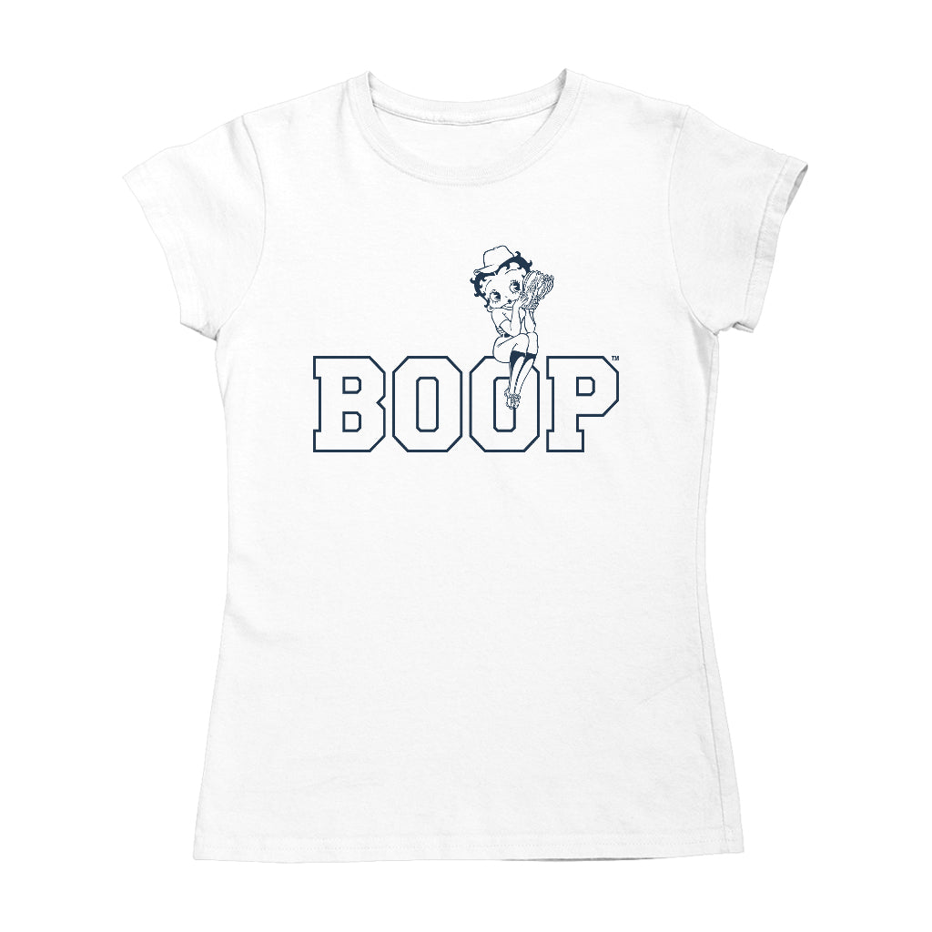 Betty Boop Baseball Catcher's Mitt Women's T-Shirt