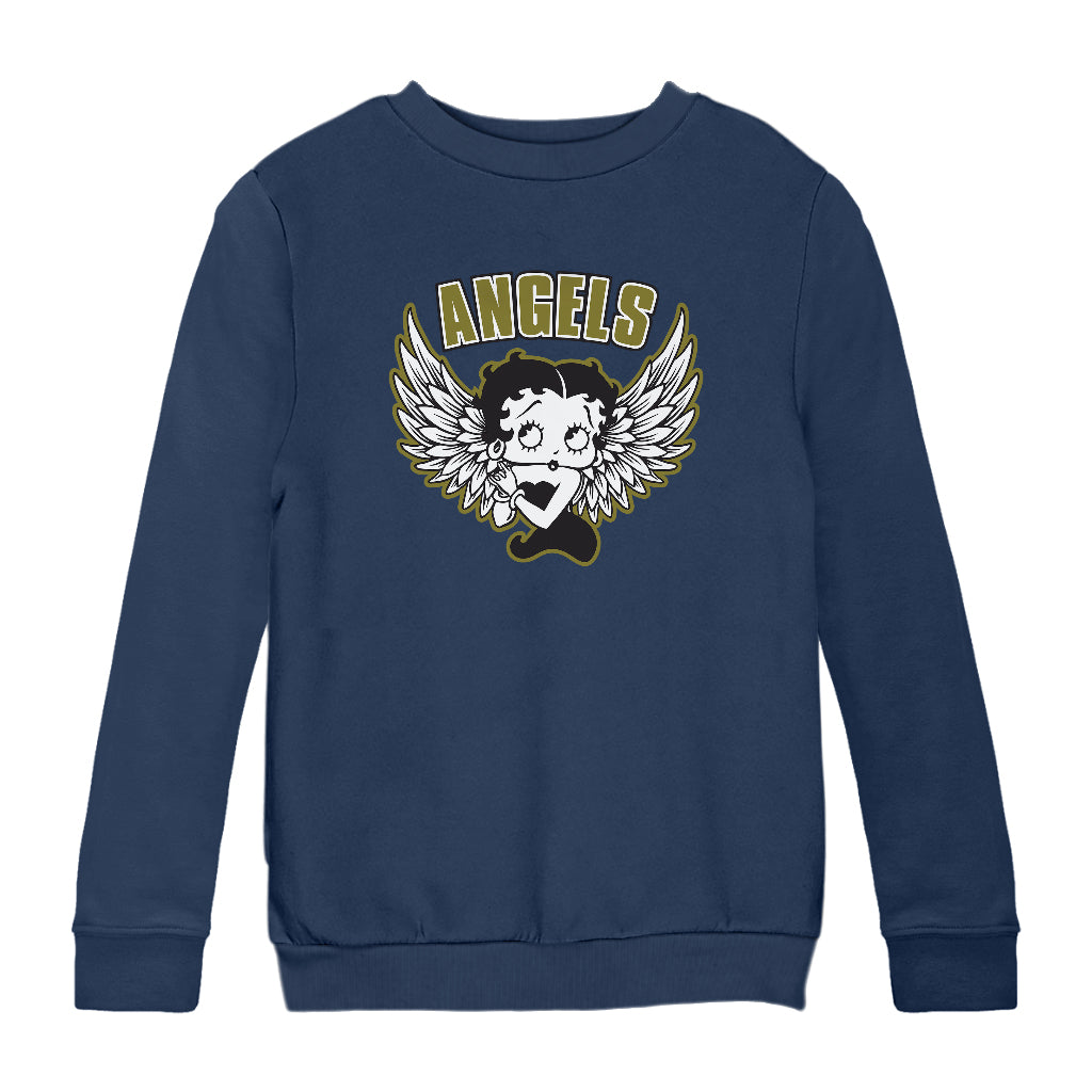 Betty Boop Angels Wings Kids Sweatshirt