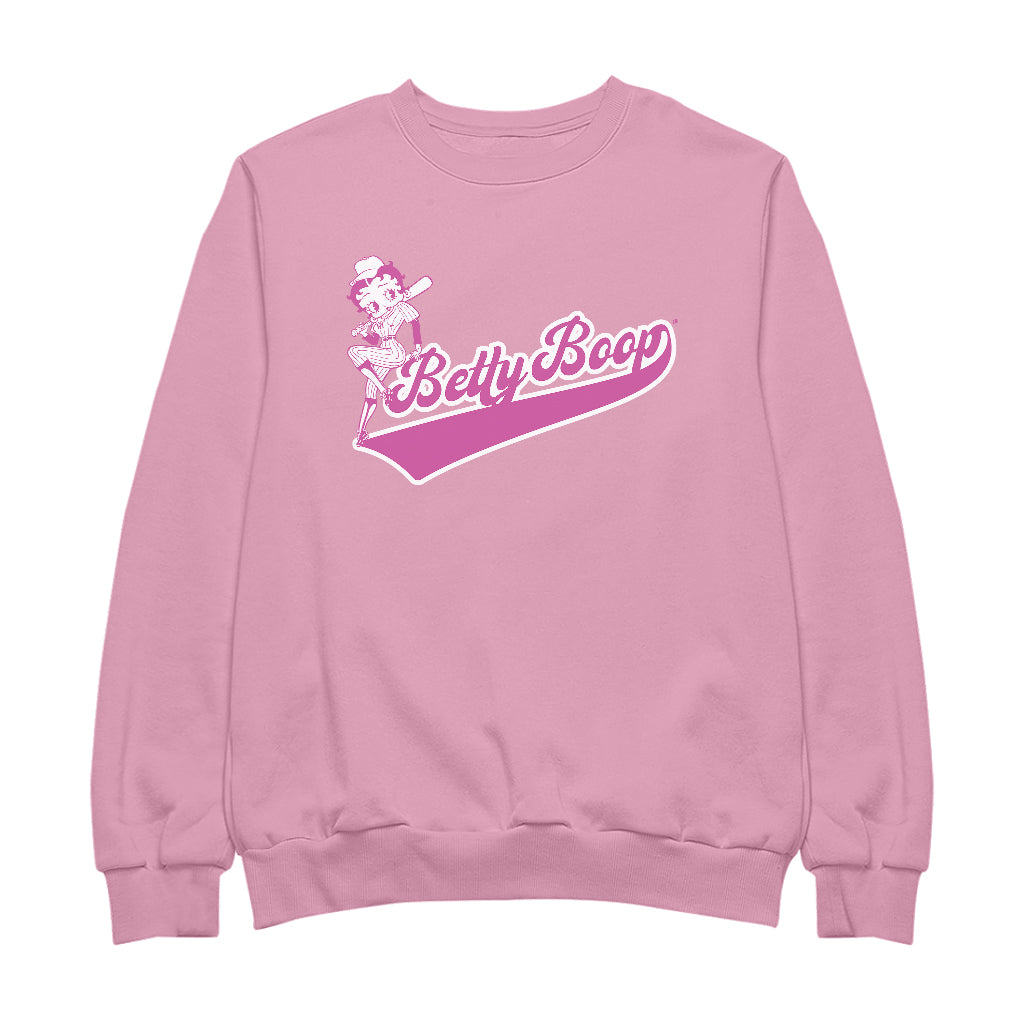 Betty Boop Baseball College Sports Men's Sweatshirt