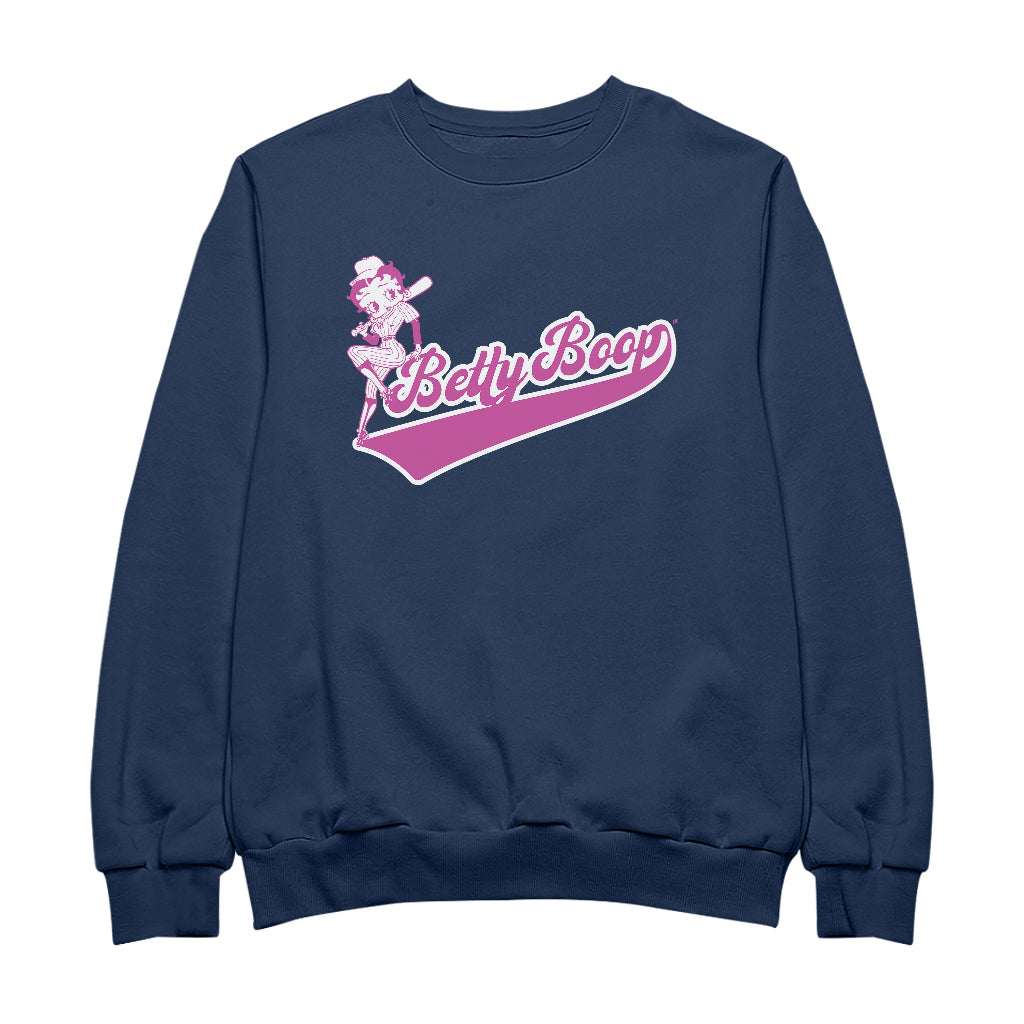 Betty Boop Baseball College Sports Men's Sweatshirt