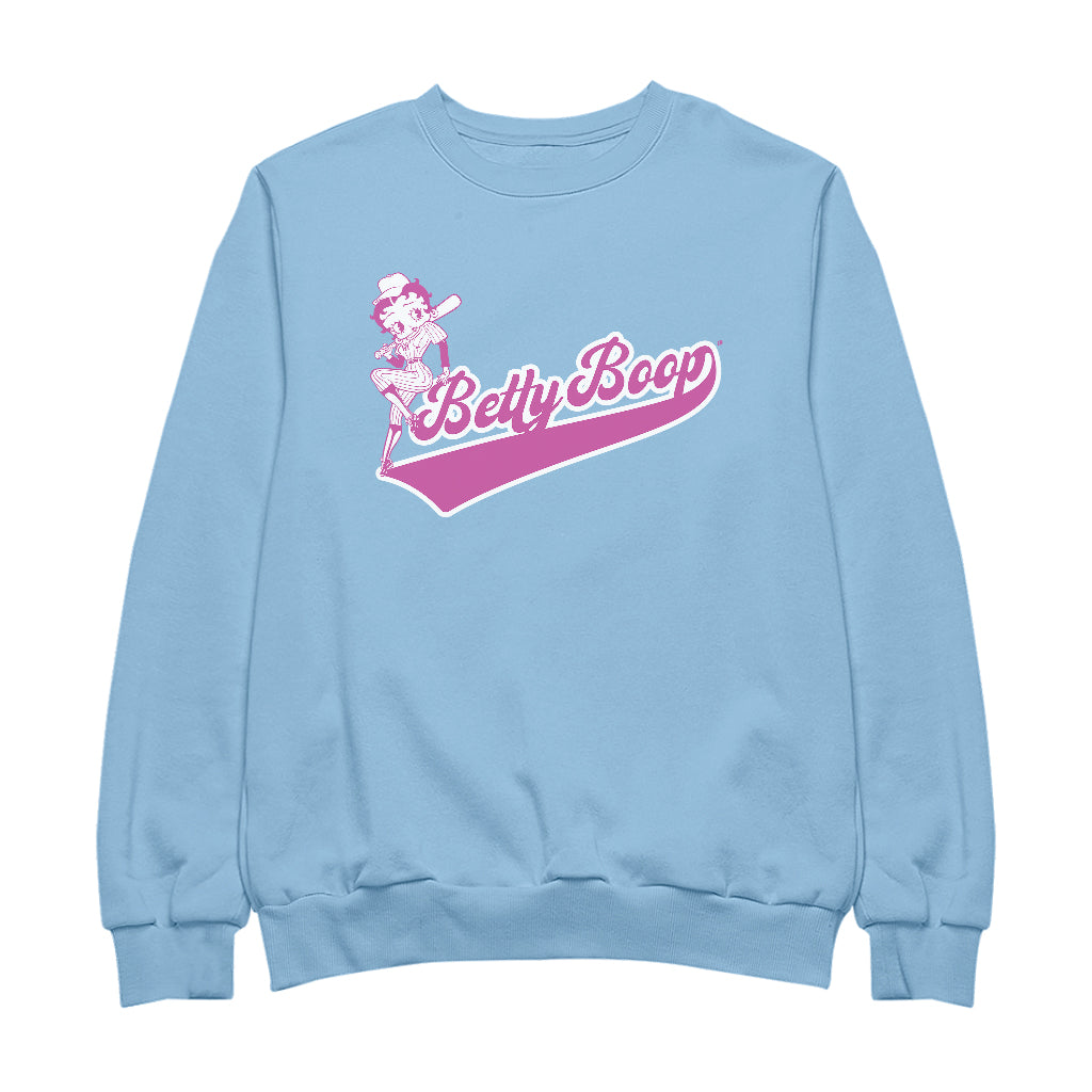 Betty Boop Baseball College Sports Men's Sweatshirt