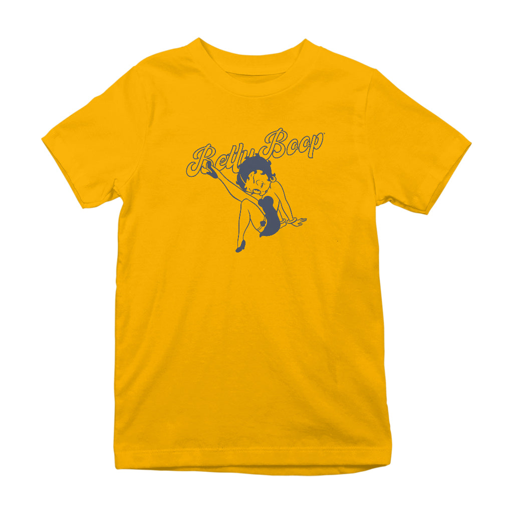 Betty Boop Pin-Up Classic Leg Kick Pose Kids T-Shirt