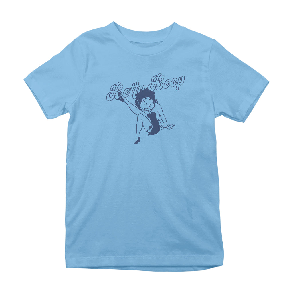 Betty Boop Pin-Up Classic Leg Kick Pose Kids T-Shirt