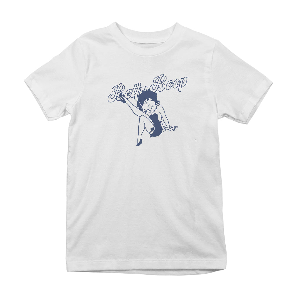 Betty Boop Pin-Up Classic Leg Kick Pose Kids T-Shirt