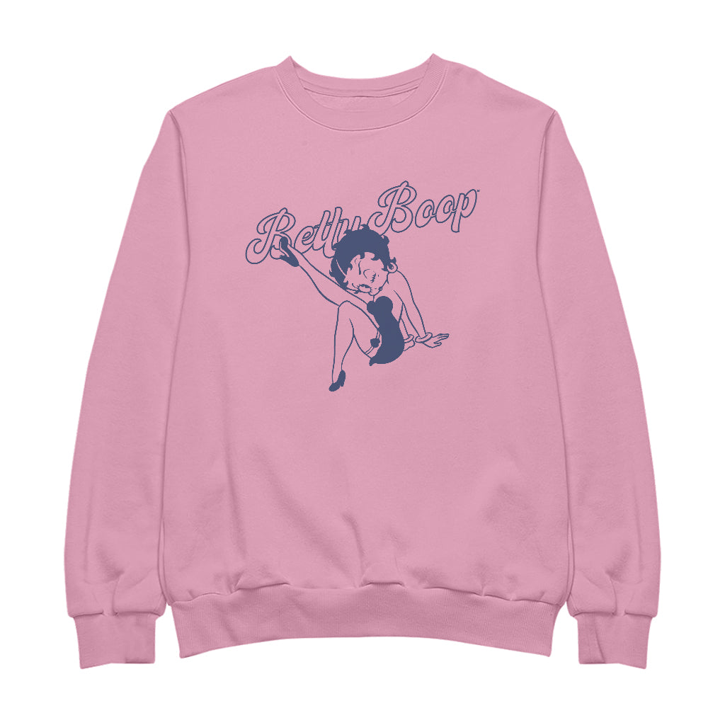 Betty Boop Pin-Up Classic Leg Kick Pose Women's Sweatshirt