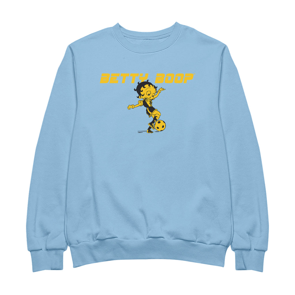 Betty Boop Football Soccer Ball Kick Men's Sweatshirt