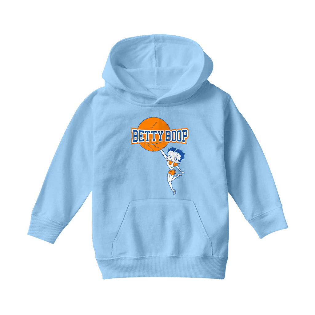 Betty Boop Basketball College Sports Logo Kids Hooded Sweatshirt