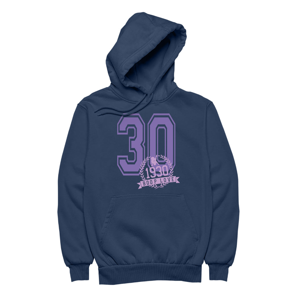 Betty Boop 1930 Boop Love College Sports Text Men's Hooded Sweatshirt