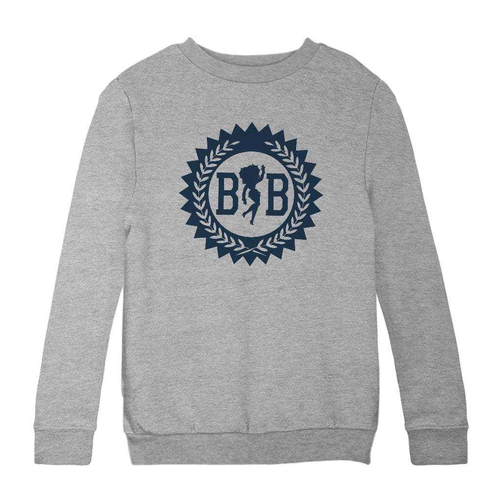 Betty Boop Silhouette BB Laurel Wreath Kids Sweatshirt